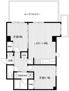 エルミタージュ横浜ベイ【5階】の間取り