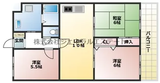 アクティ寝屋川【10階】の間取り