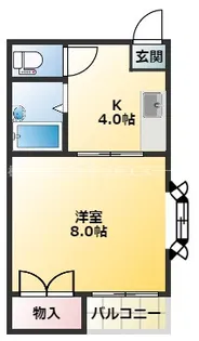ヴェルマージュ【404号室】の間取り