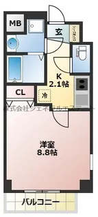 グランツ寝屋川【3階】の間取り