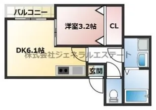 ジーメゾン寝屋川アベニール【103号室】の間取り