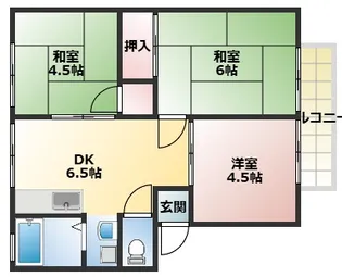 石橋ハイツB【201号室】の間取り
