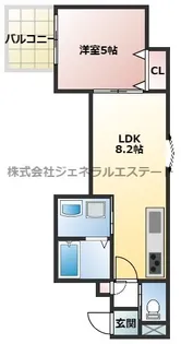 クリエオーレ常盤町【2階】の間取り