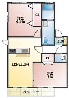 アムールY&NⅡ【202号室】の間取り