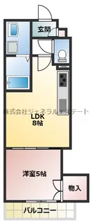 ラモーナ野里町【202号室】の間取り