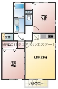 ロイヤル倉治 B棟【1階】の間取り
