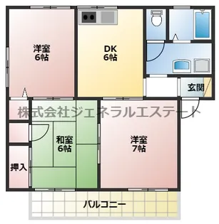 エントピアナワテ A棟【101号室】の間取り