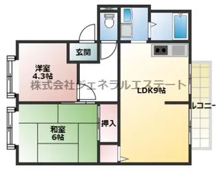 サンライフ岡山3【202号室】の間取り