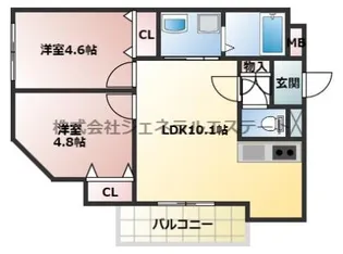 スリール明和Ⅰ【3階】の間取り