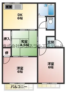 コーポ桑才B棟【203号室】の間取り