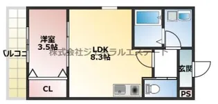 ジーメゾン寝屋川秦町ルシェール【2階】の間取り