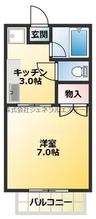 リバティメゾン大石【210号室】の間取り