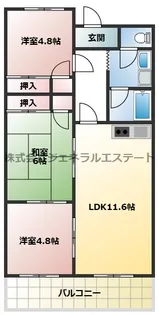 ソレイユ畷【2階】の間取り