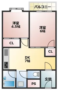 ウエストプラザ【1階】の間取り