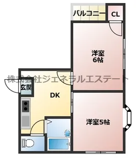 平成ハイツ木田【303号室】の間取り