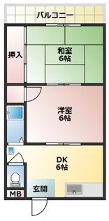 エスポワール上神田【202号室】の間取り