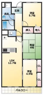 ヴェルテ忍ケ丘Ⅱ番館【1階】の間取り