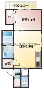 クリエオーレ門真南Ⅱ【303号室】の間取り