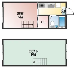岸本ハイツ【203号室】の間取り