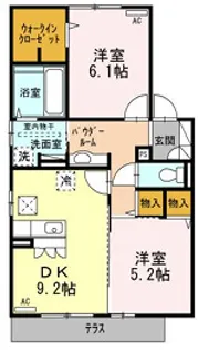 グランドゥール畷【1階】の間取り