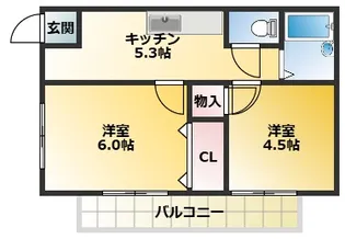 大阪府寝屋川市香里西之町【マンション】の間取り