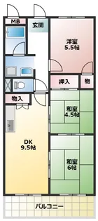 アメニティコート【302号室】の間取り
