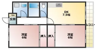 ビューテラス畷A棟【2階】の間取り