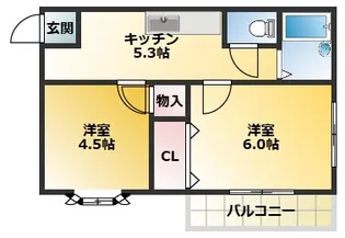 ウエストレジデンス【2階】の間取り
