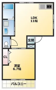 フラッツY【201号室】の間取り