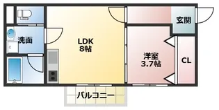 S Apt.門真城垣町【1階】の間取り