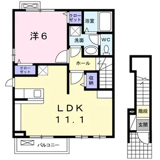 プラスドサンテ・トロワ【2階】の間取り