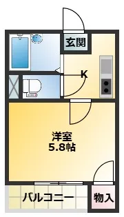 大阪府門真市本町【アパート】の間取り