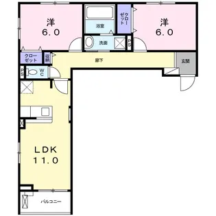 ラ ヴィータ リッカ【2階】の間取り