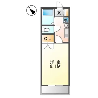 エバーハイツ春日【1階】の間取り