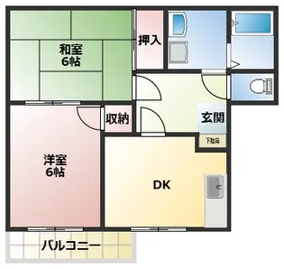 大阪府寝屋川市下神田町【アパート】の間取り