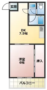 大阪府寝屋川市池田東町【マンション】の間取り