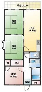 PLUM CITY RESIDENCE NEYAGAWA【4階】の間取り