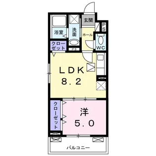 1LDKの間取り画像