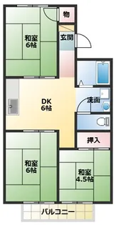 K.ひるさいどてらすA【1階】の間取り