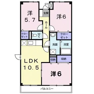カーサ フィレンツェ【2階】の間取り