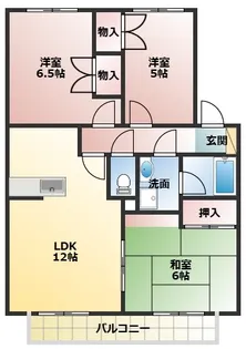 西岡ハイツ2【A棟202号室】の間取り