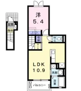 大阪府寝屋川市新家2丁目【アパート】の間取り