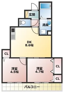 ラモーナ清瀧【3階】の間取り