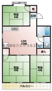 ラ・エスタシオンⅠ C棟【203号室】の間取り