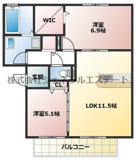 ヴィラ ウィスタリア【2階】の間取り