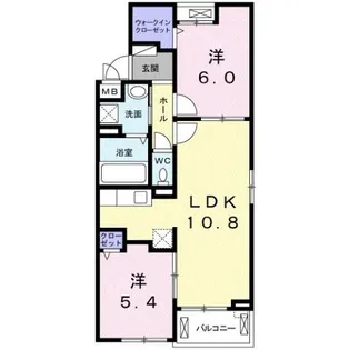 ドゥーヴル ボヌール 寺方錦通【2階】の間取り