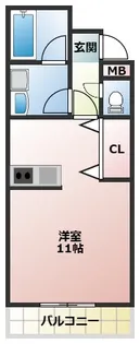フリーディオ門真Ⅲ【3階】の間取り