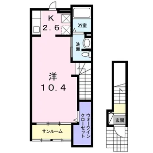 1Kの間取り画像