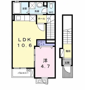 プレーゴ参道【2階】の間取り