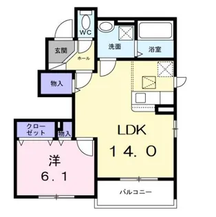 泉町アパート【1階】の間取り